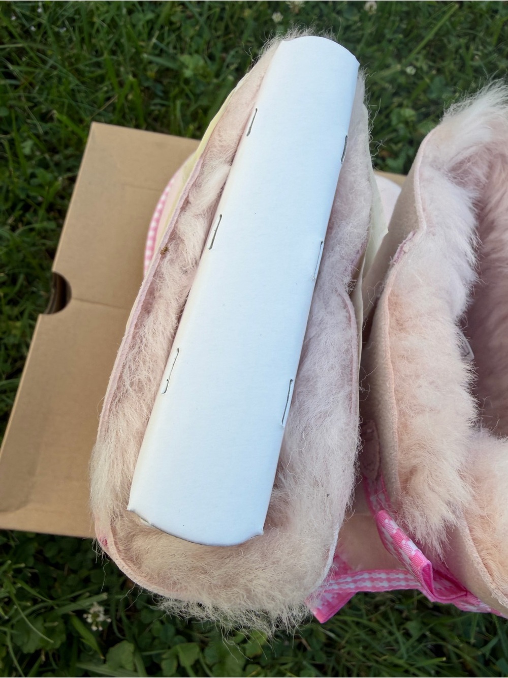 UGG Pink Plush Back-Bow Boots - Picture 6 of 7